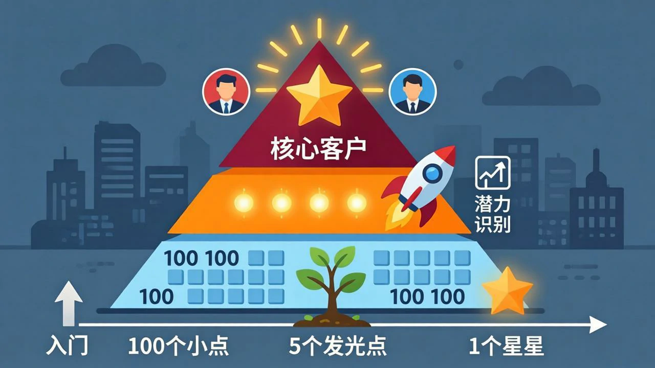 潜力股向上爬,核心客户稳居金字塔顶端
