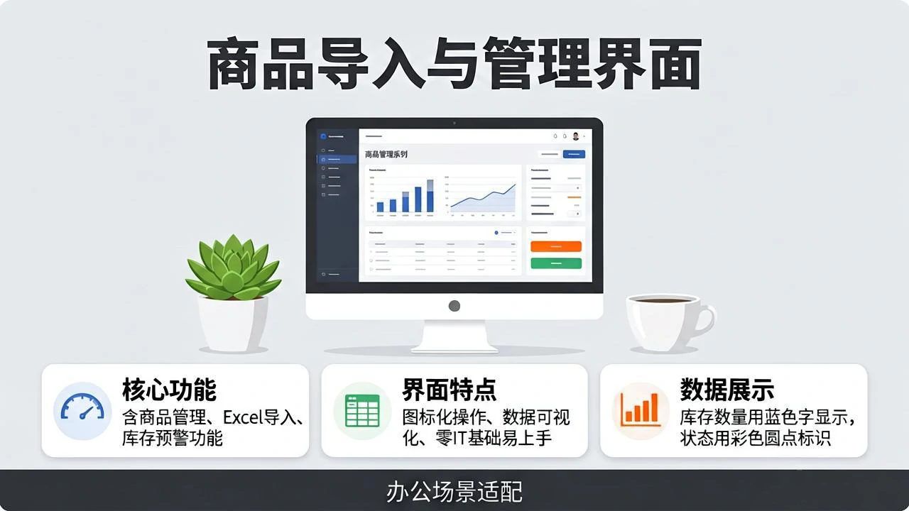 商品批量导入与库存预警表格，零基础易操作