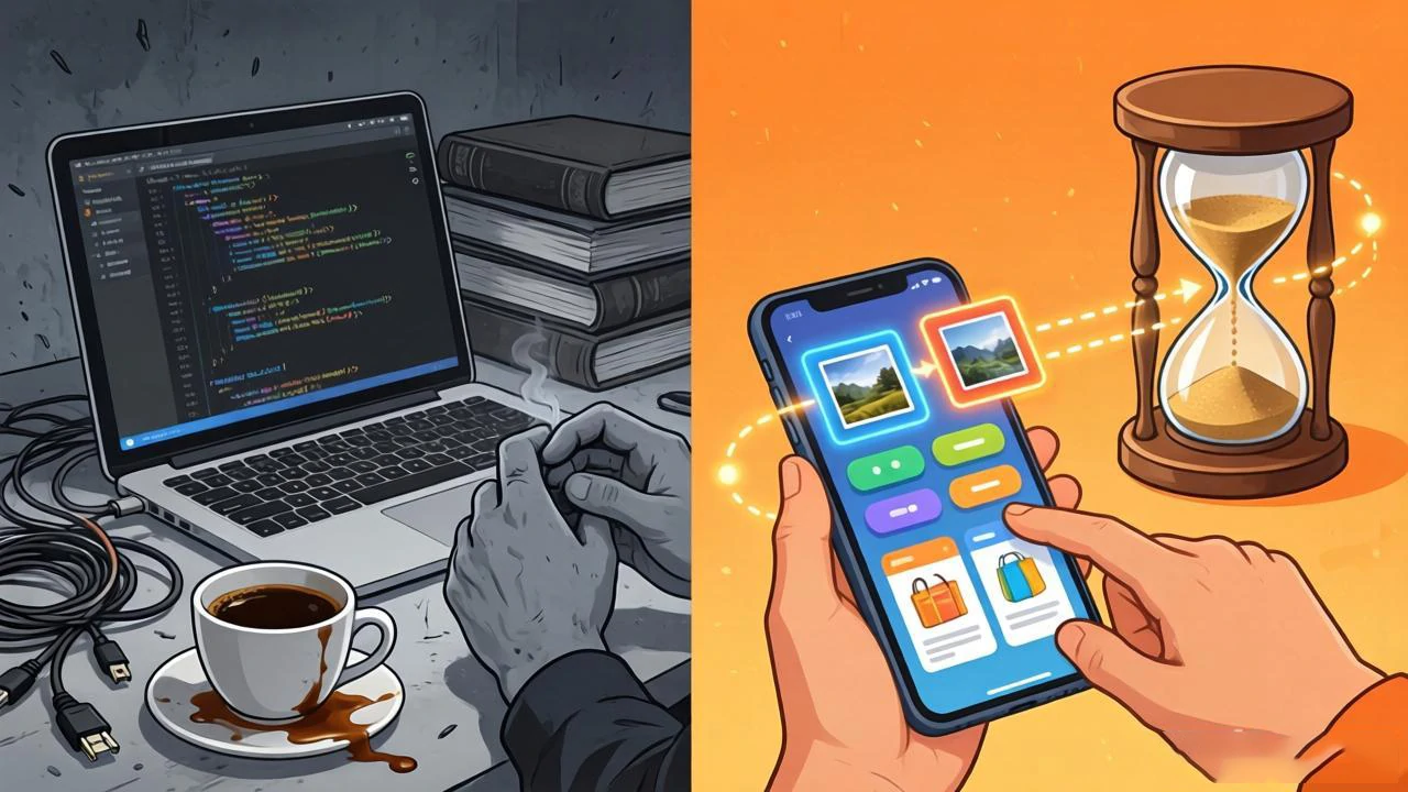 小程序搭建对比，代码复杂与拖拽简易