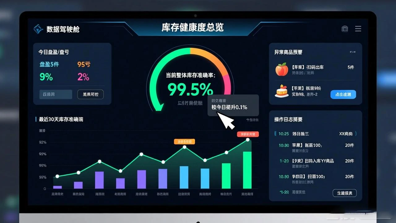 数据可视化，让库存准确率不再是模糊的感觉，而是精确的数字