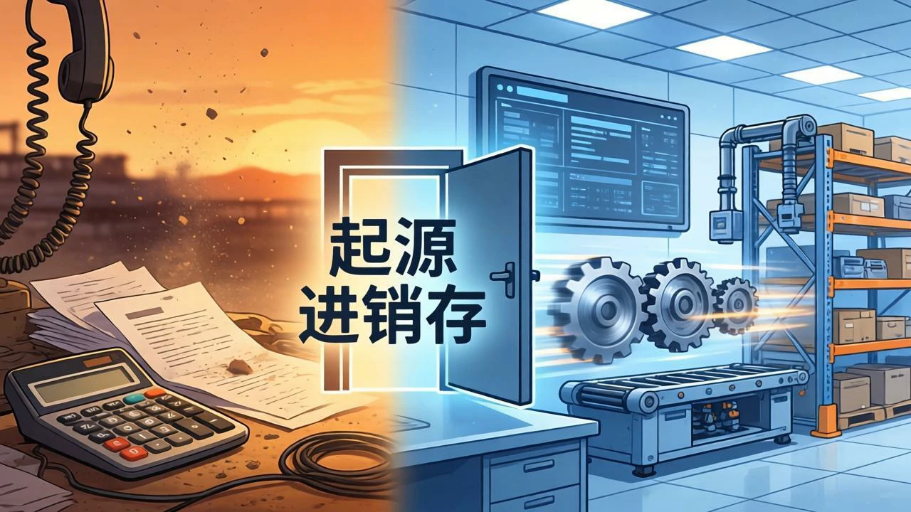 混乱纸单渐散，蓝光齿轮与数字节点自动衔接
