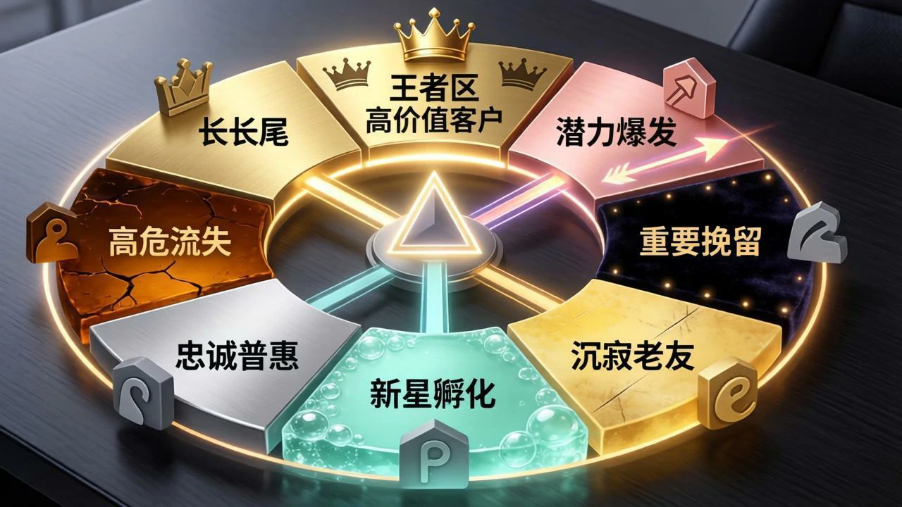 八色同心罗盘以材质光影划分八类客户策略