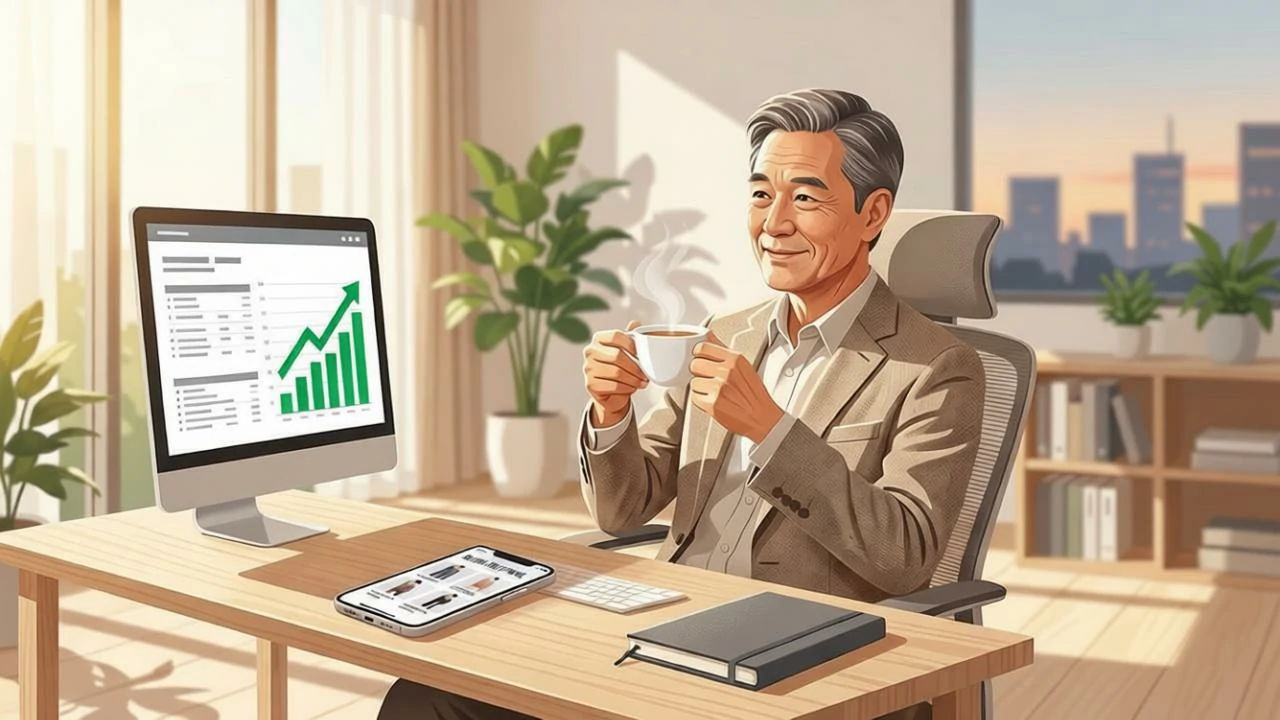 午后一杯茶，看报表微笑，生意已从容