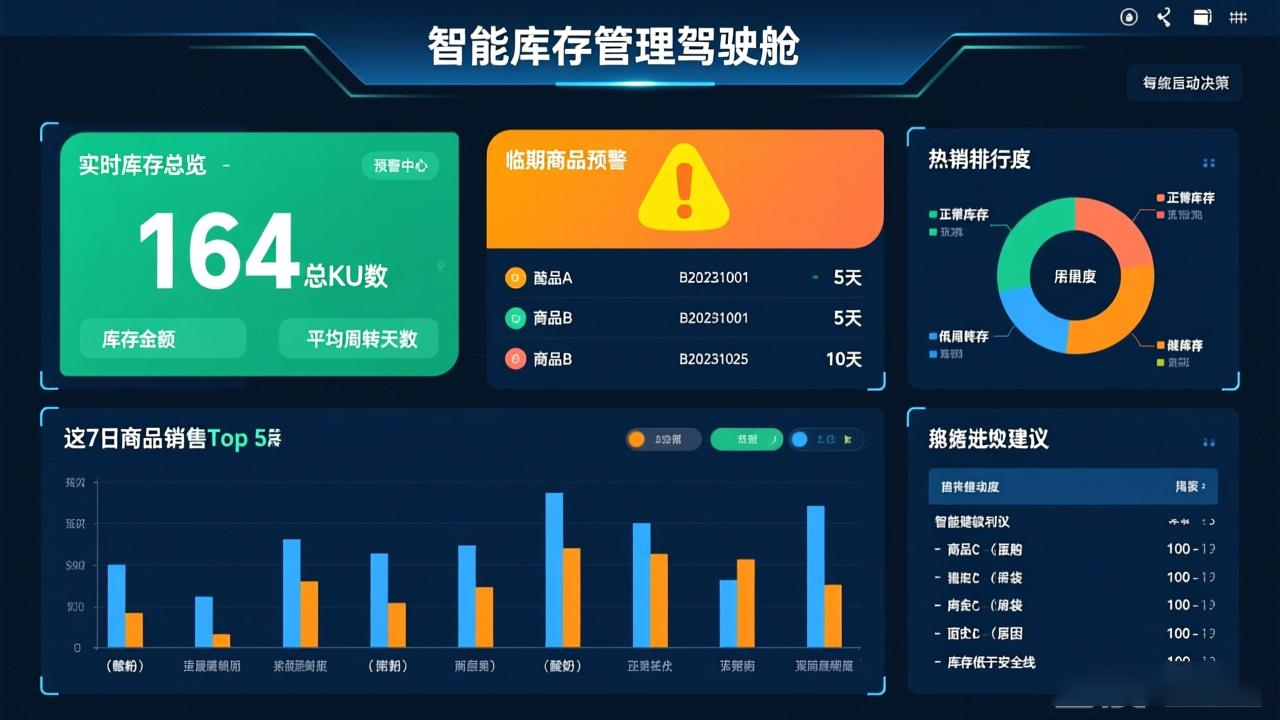 数据驱动的智能驾驶舱,让库存状态一目了然,决策从此心中有‘数’