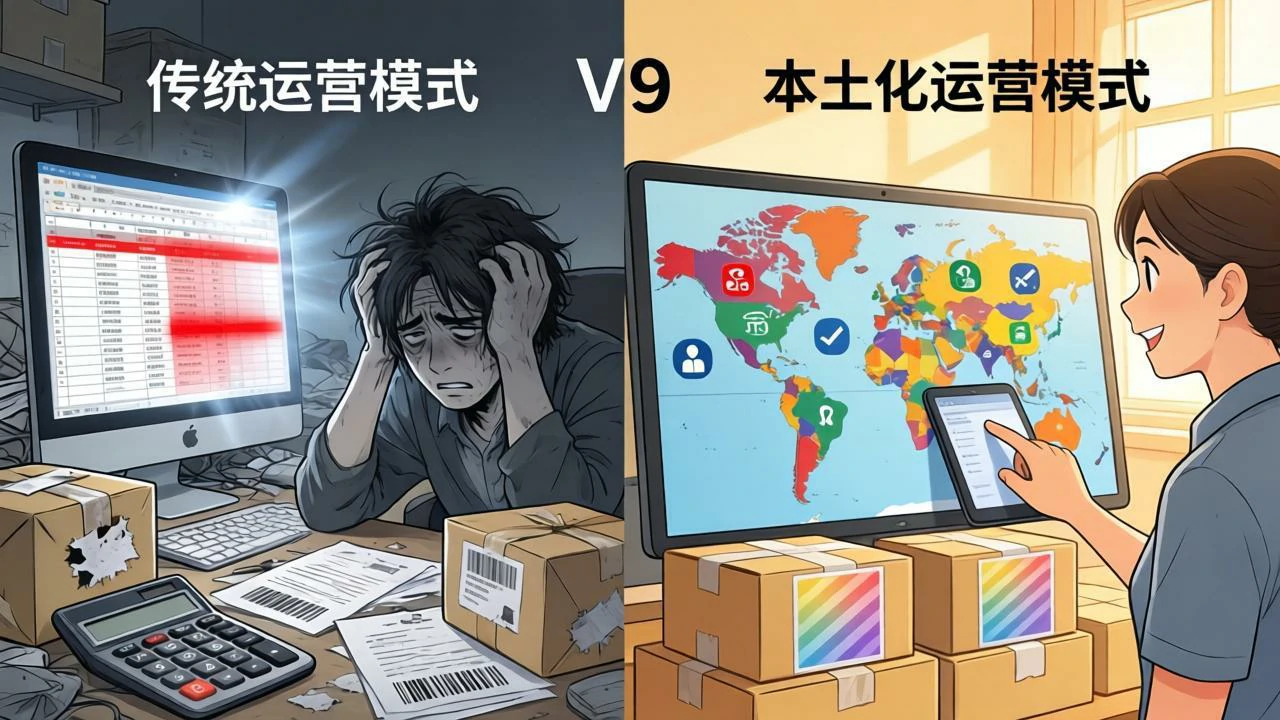 传统混乱与本土化高效模式的视觉化对比
