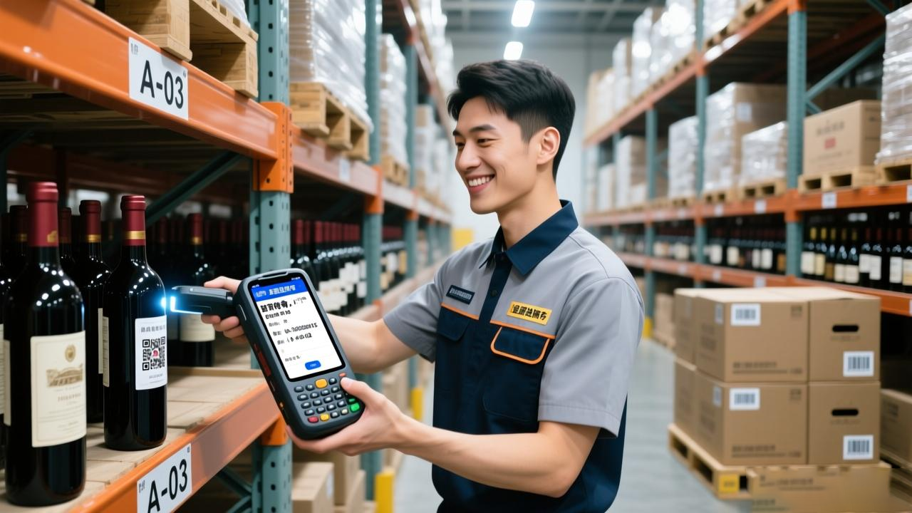 仓库现场移动扫码操作