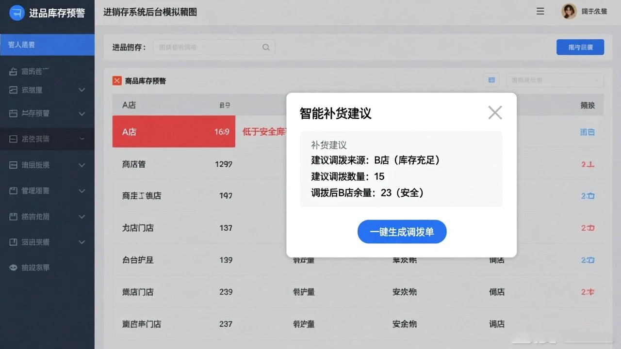 起源进销存智能寻源界面示意