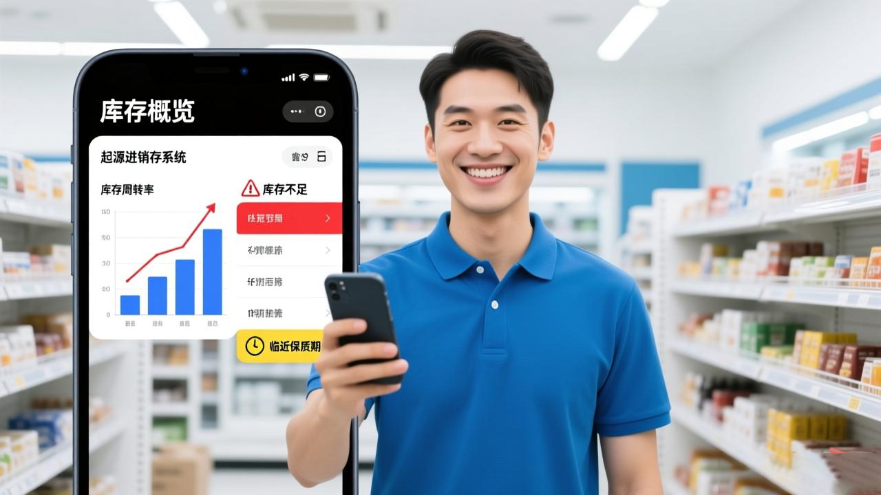 手机一点,库存了然于心。智能预警让库存管理与商品损耗成为历史