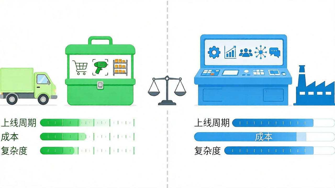 进销存轻便聚焦,ERP全面复杂,小微商贸企业优先选进销存。