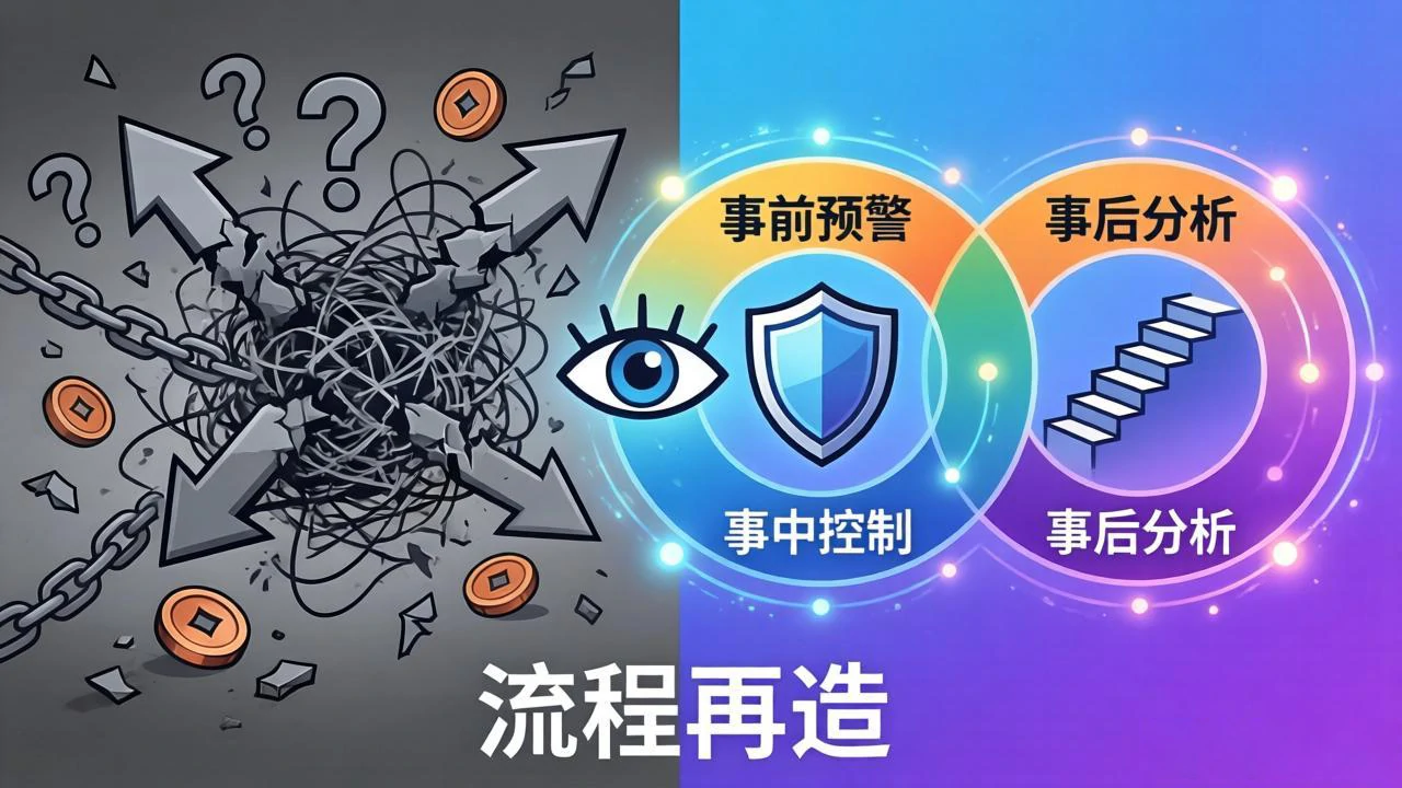 对比传统线性记账思维与现代管理闭环思维,让读者一目了然地看到认知差距