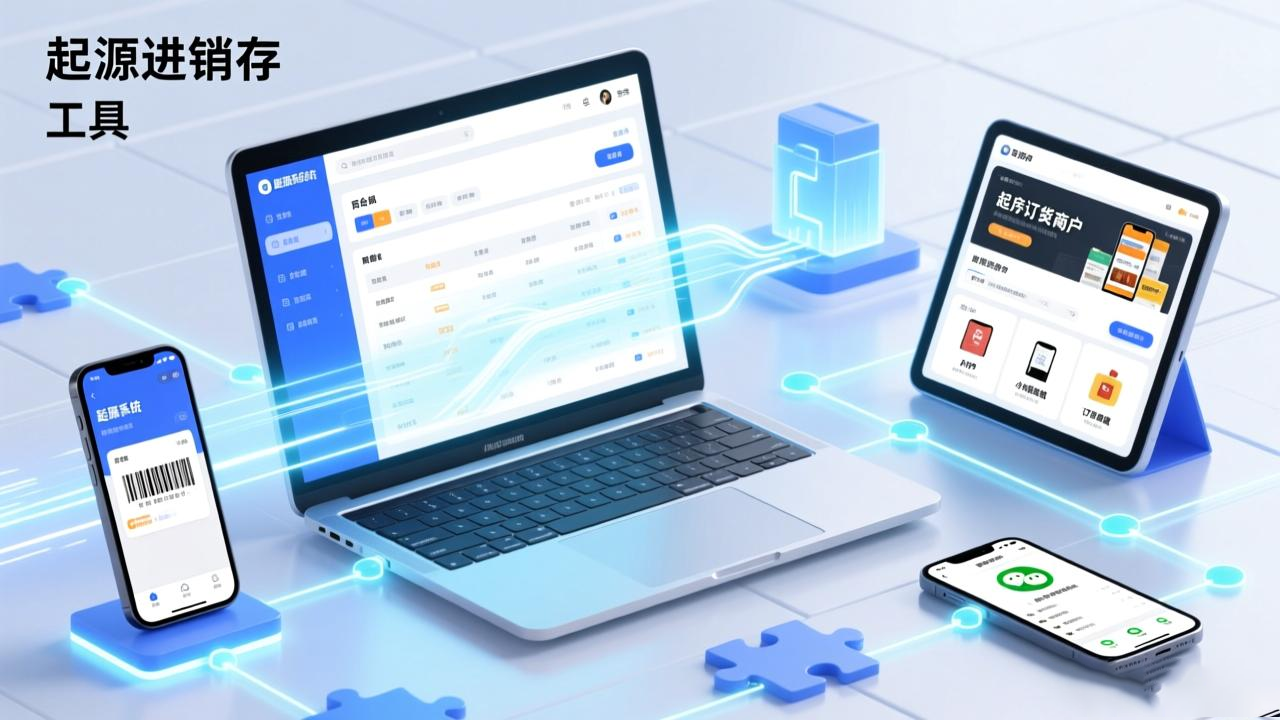 起源进销存的多端协同、简洁高效与连接性
