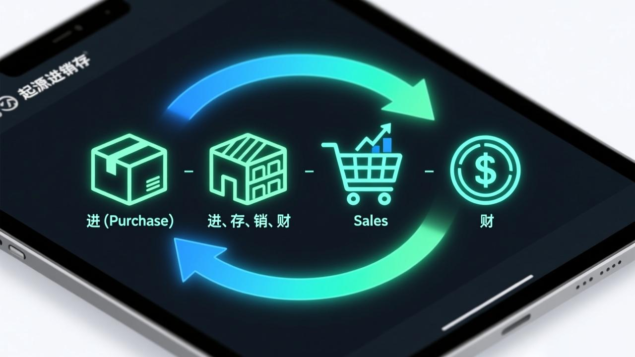 展现起源进销存如何将“进、销、存、财”串联成高效、流畅的自动化闭环