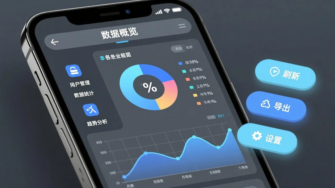 移动端数据驾驶舱界面