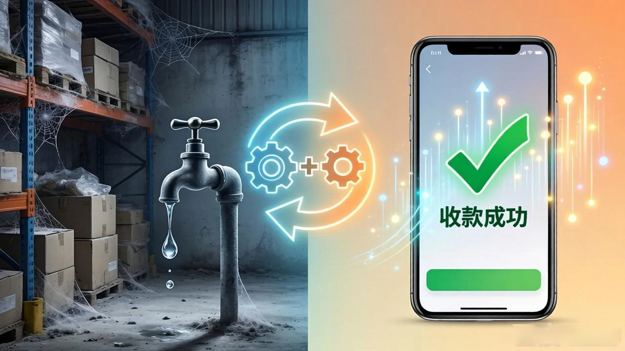 死库存 → 现金流 对比海报