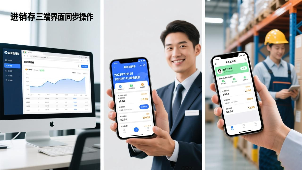 起源进销存电脑端、APP和小程序三端数据实时同步