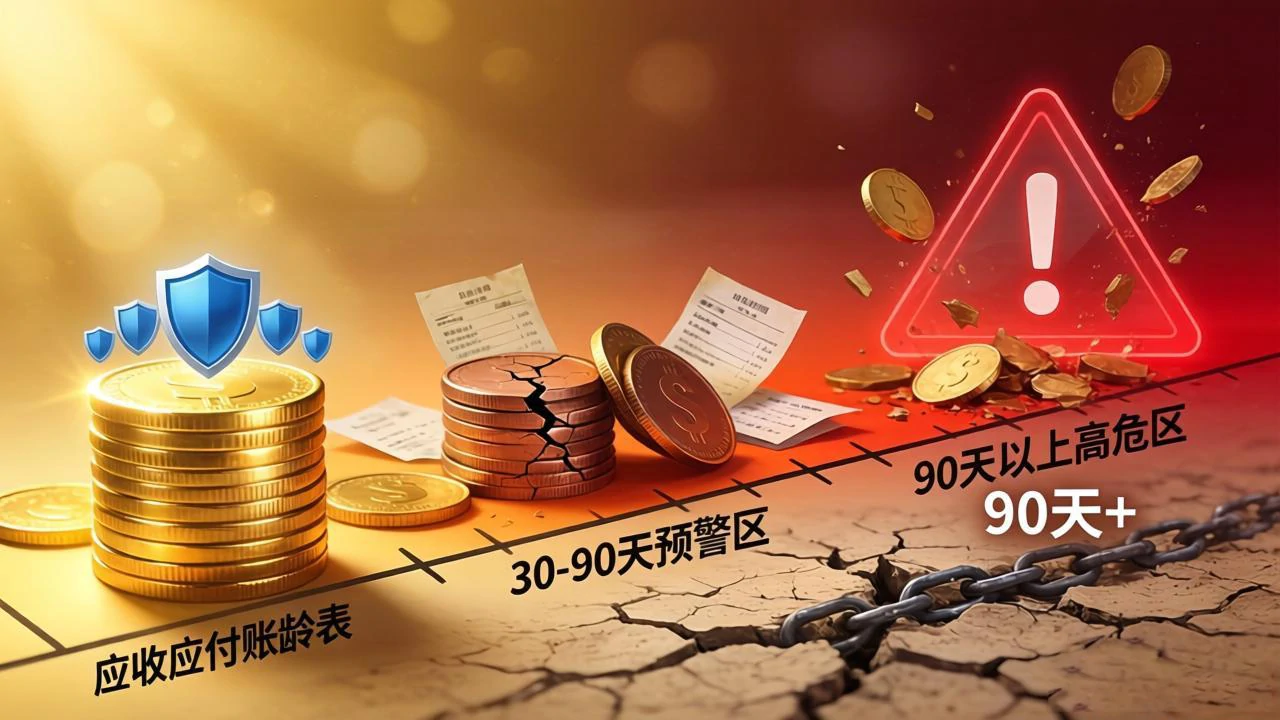 金币渐碎飘散，红三角警示长账坏账